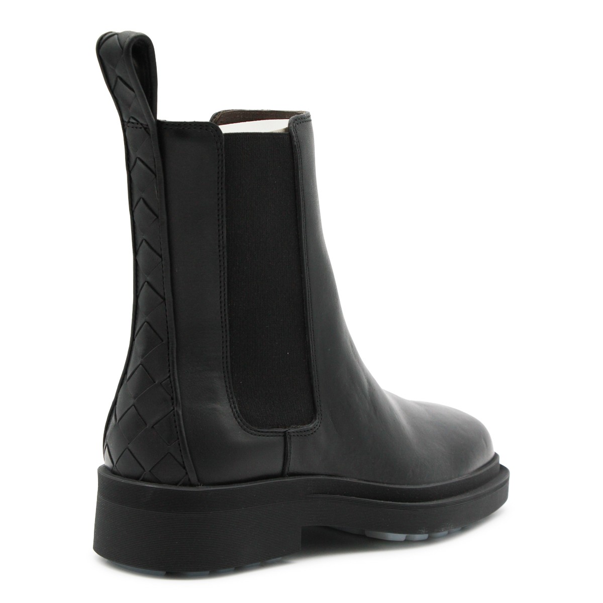 BLACK LEATHER CHELSES BOOTS