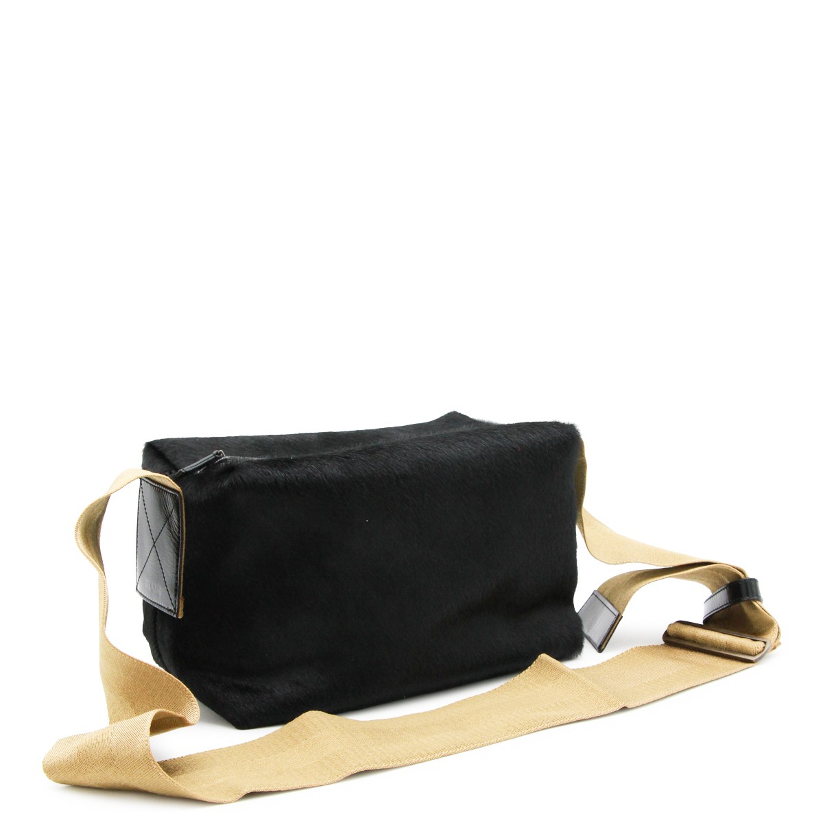 BLACK LEATHER SHOULDER BAG