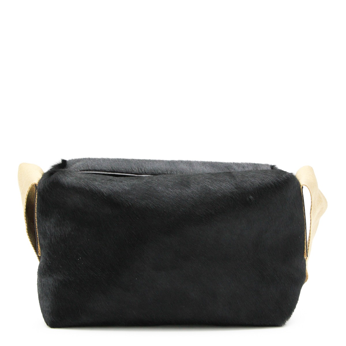 BLACK LEATHER SHOULDER BAG