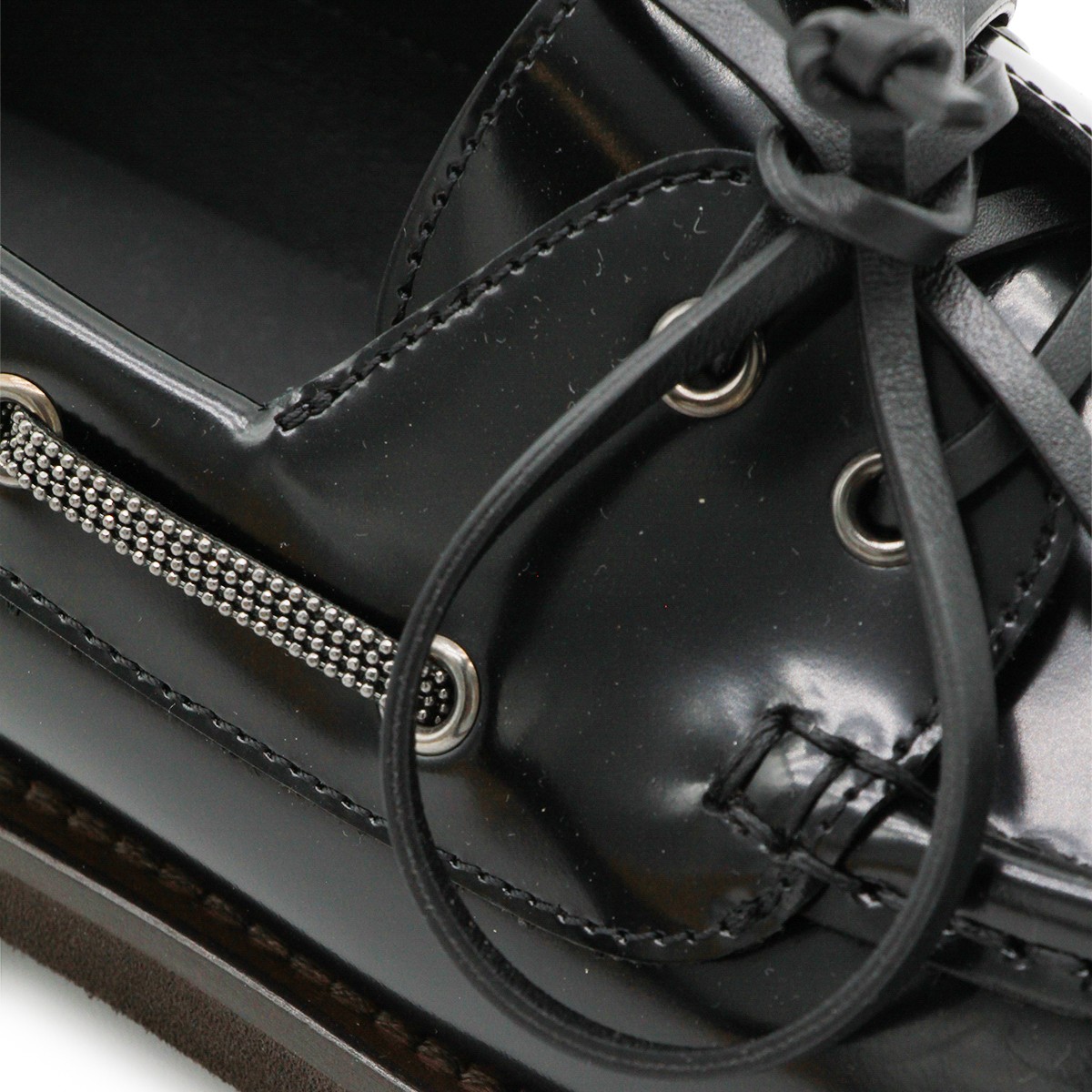 BLACK LEATHER LOAFERS