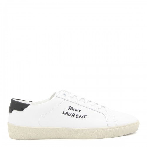 WHITE AND BLACK LEATHER COURT CLASSIC S1/06 SNEAKERS
