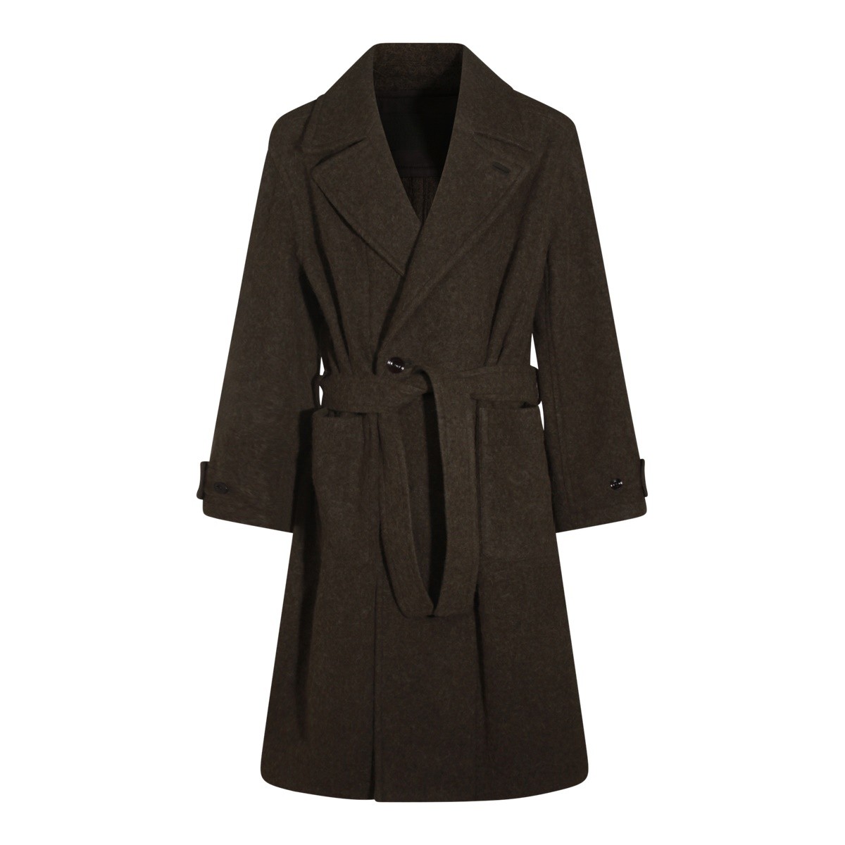 DARK KHAKI COTTON SOFT COAT