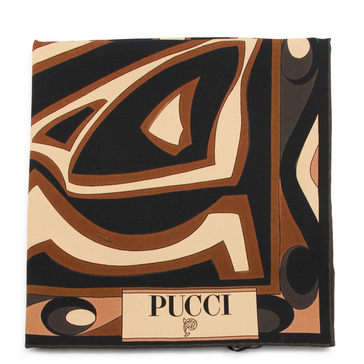 BLACK AND GOLD SILK SCARF