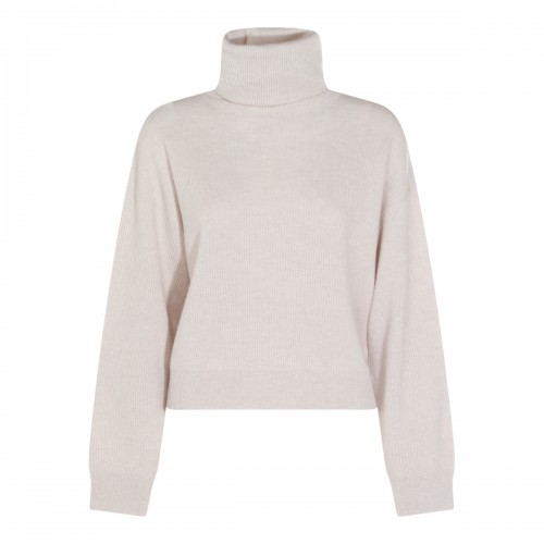 LIGHT BEIGE WOOL KNITWEAR