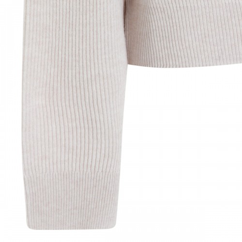LIGHT BEIGE WOOL KNITWEAR