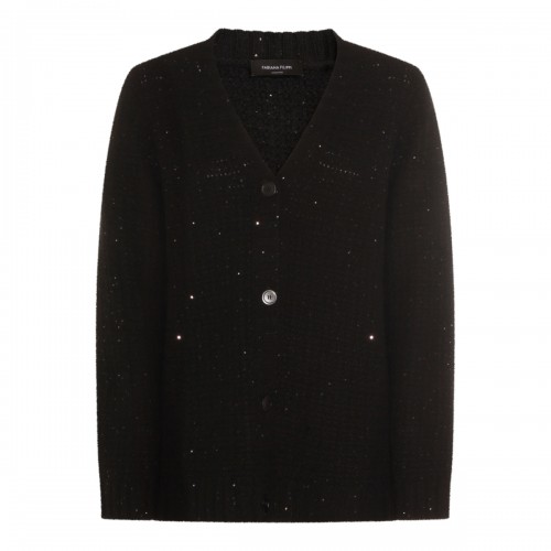 BLACK WOOL KNITWEAR