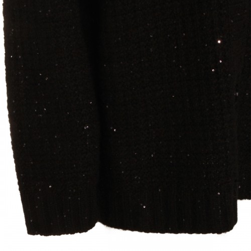 BLACK WOOL KNITWEAR
