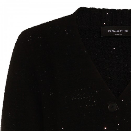 BLACK WOOL KNITWEAR