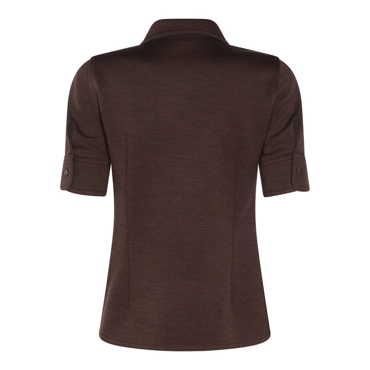 BROWN COTTON POLO SHIRT