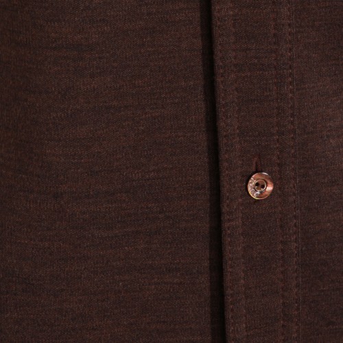 BROWN COTTON POLO SHIRT