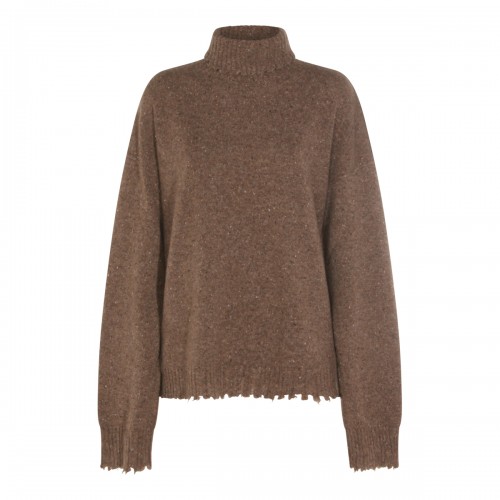 BROWN CASHMERE KNITWEAR