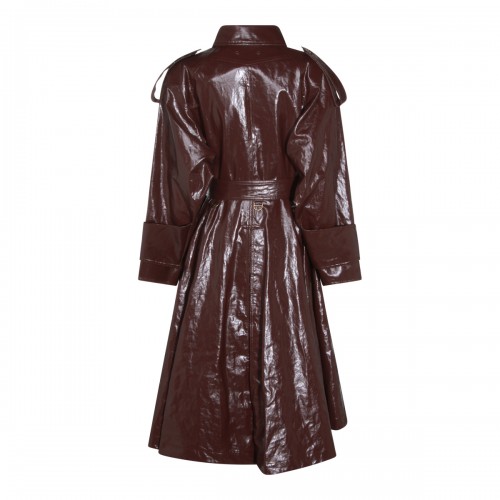 DARK PURPLE WOOL TRENCH COAT 2