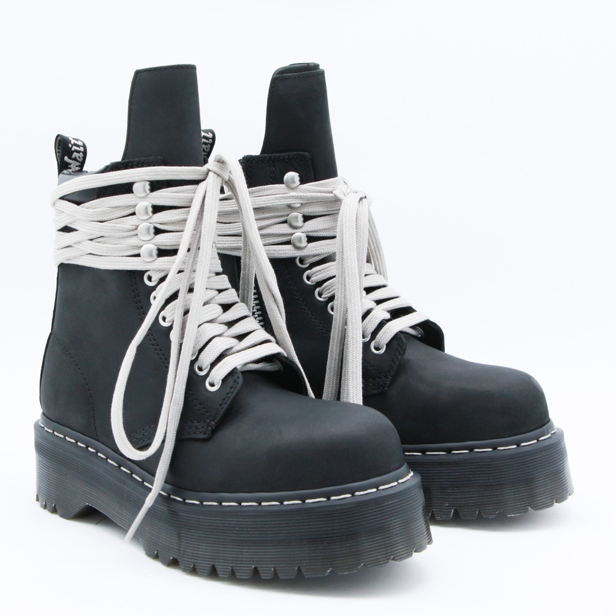 BLACK LEATHER STEEL TOE BOOTS