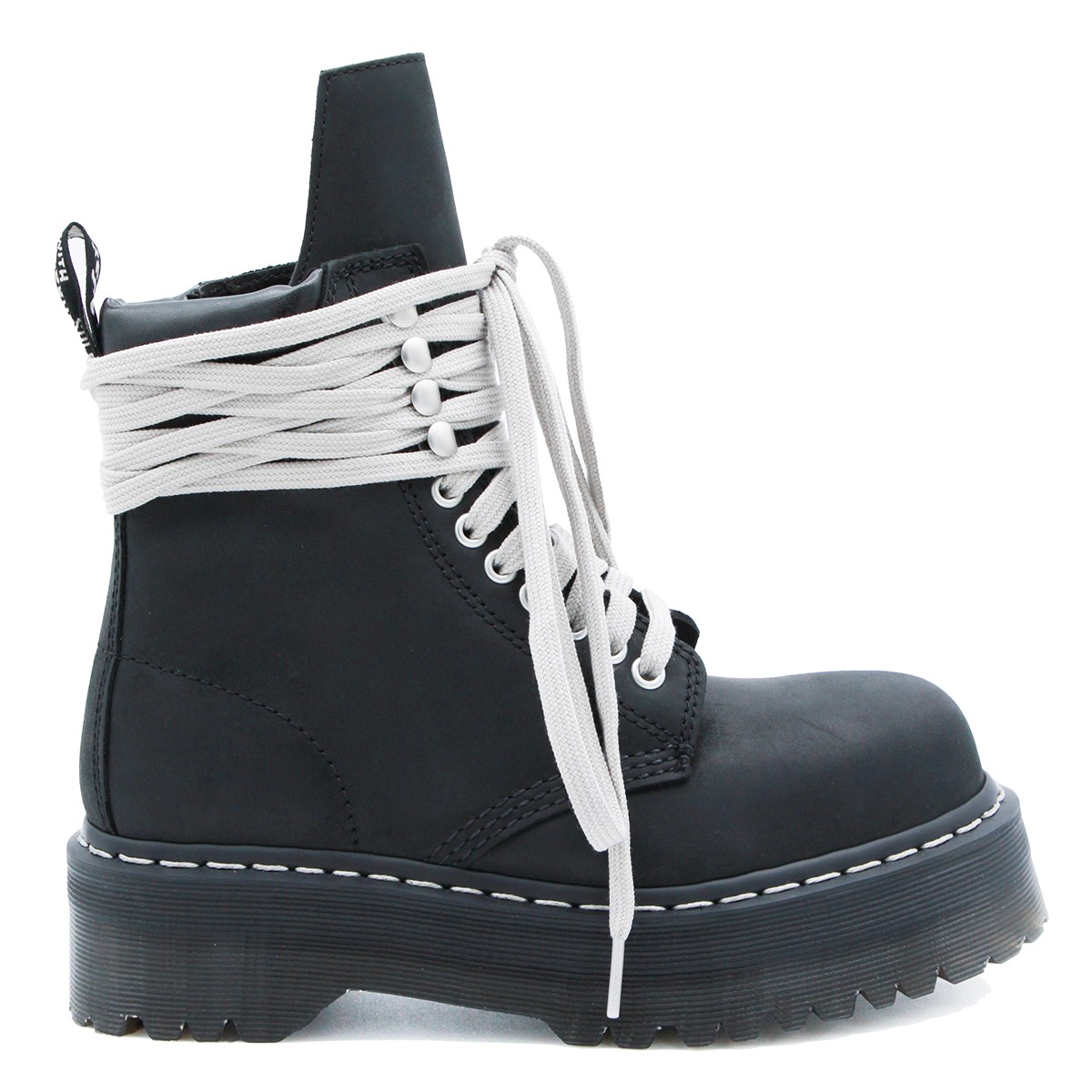 BLACK LEATHER STEEL TOE BOOTS
