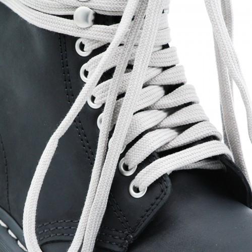 BLACK LEATHER STEEL TOE BOOTS