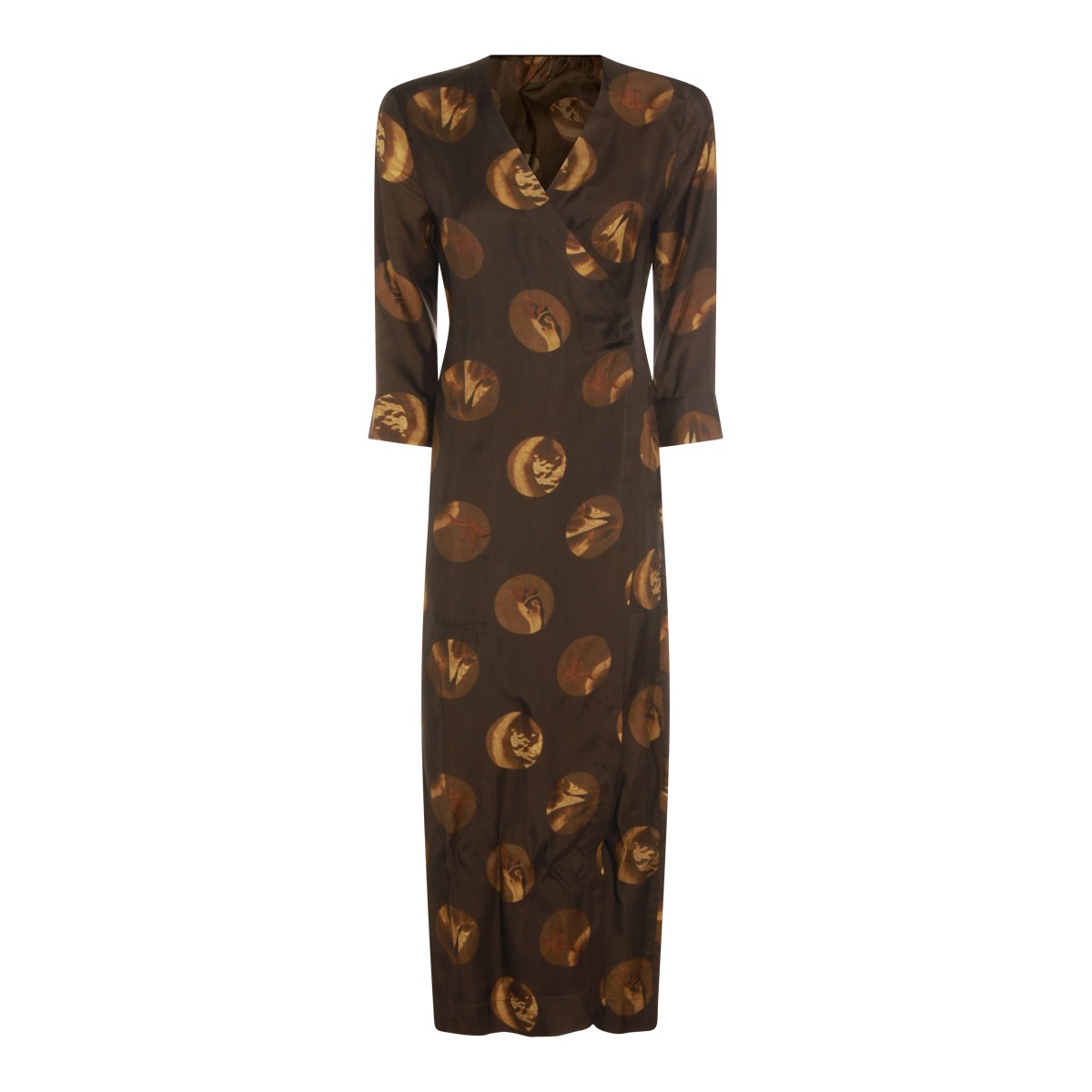 BROWN VISCOSE DRESS