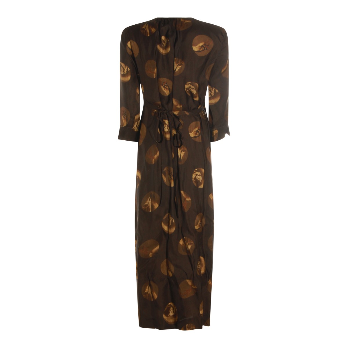 BROWN VISCOSE DRESS