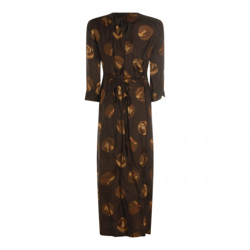 BROWN VISCOSE DRESS
