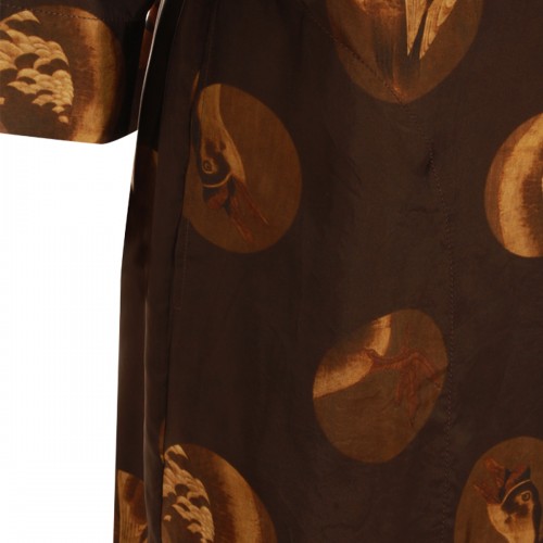 BROWN VISCOSE DRESS