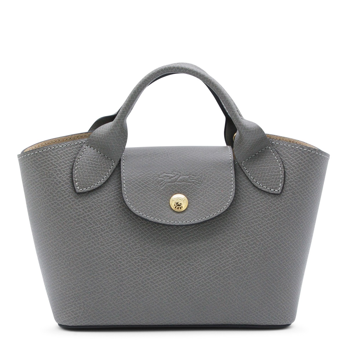 GREY LEATHER EPURE XS CROSSBODY BAG