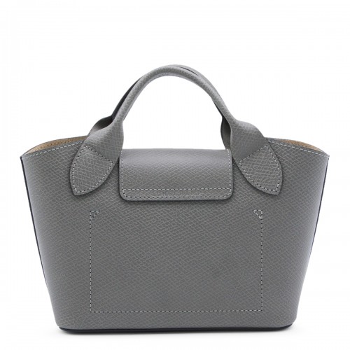 GREY LEATHER EPURE XS CROSSBODY BAG