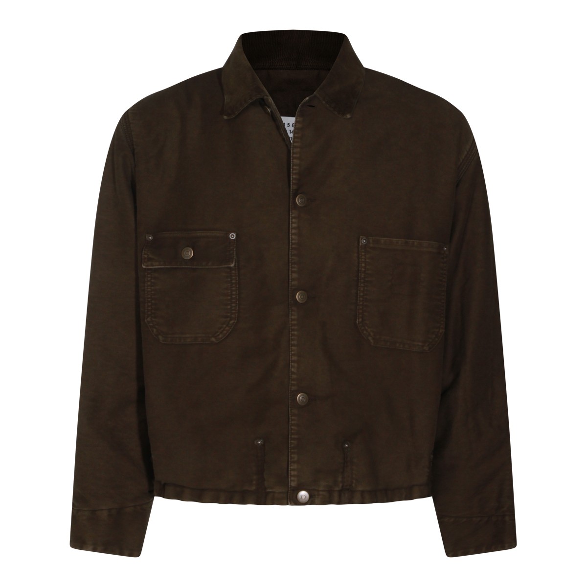 DARK BROWN COTTON CASUAL JACKET DARK BROWN COTTON CASUAL JACKET
