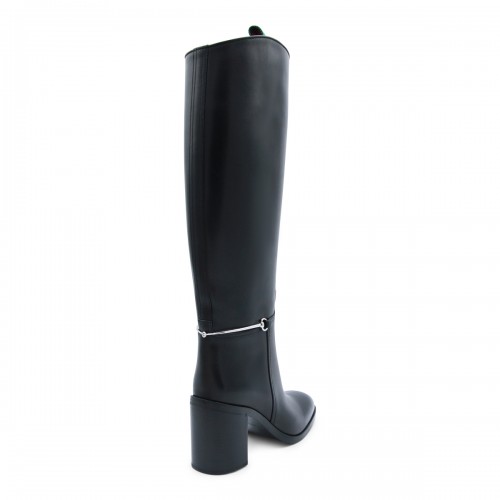 BLACK LEATHER BOOTS