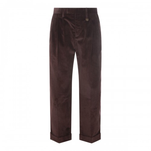 DARK BROWN COTTON PANTS