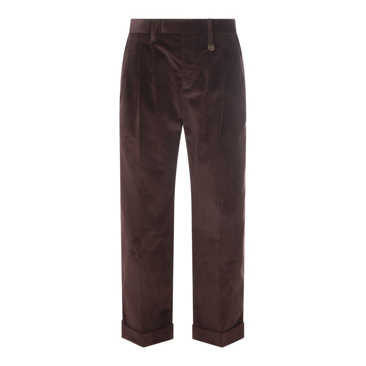 DARK BROWN COTTON PANTS DARK BROWN COTTON PANTS