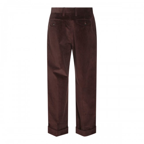 DARK BROWN COTTON PANTS