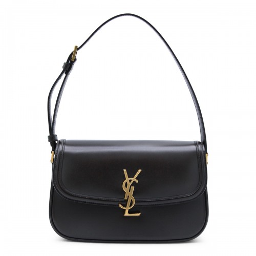 BLACK LEATHER SOLFERINO SMALL SHOULDER BAG