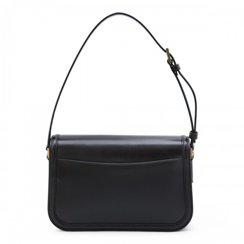 BLACK LEATHER SOLFERINO SMALL SHOULDER BAG