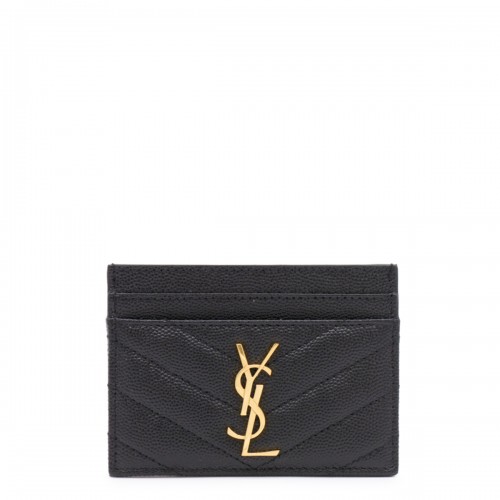 BLACK LEATHER CARD HOLDER