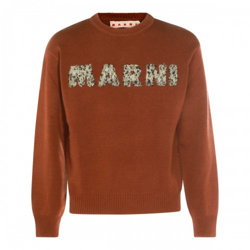 BROWN WOOL KNITWEAR