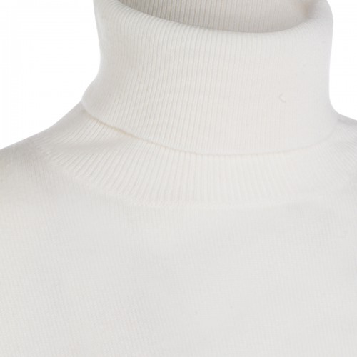 WHITE WOOL KNITWEAR