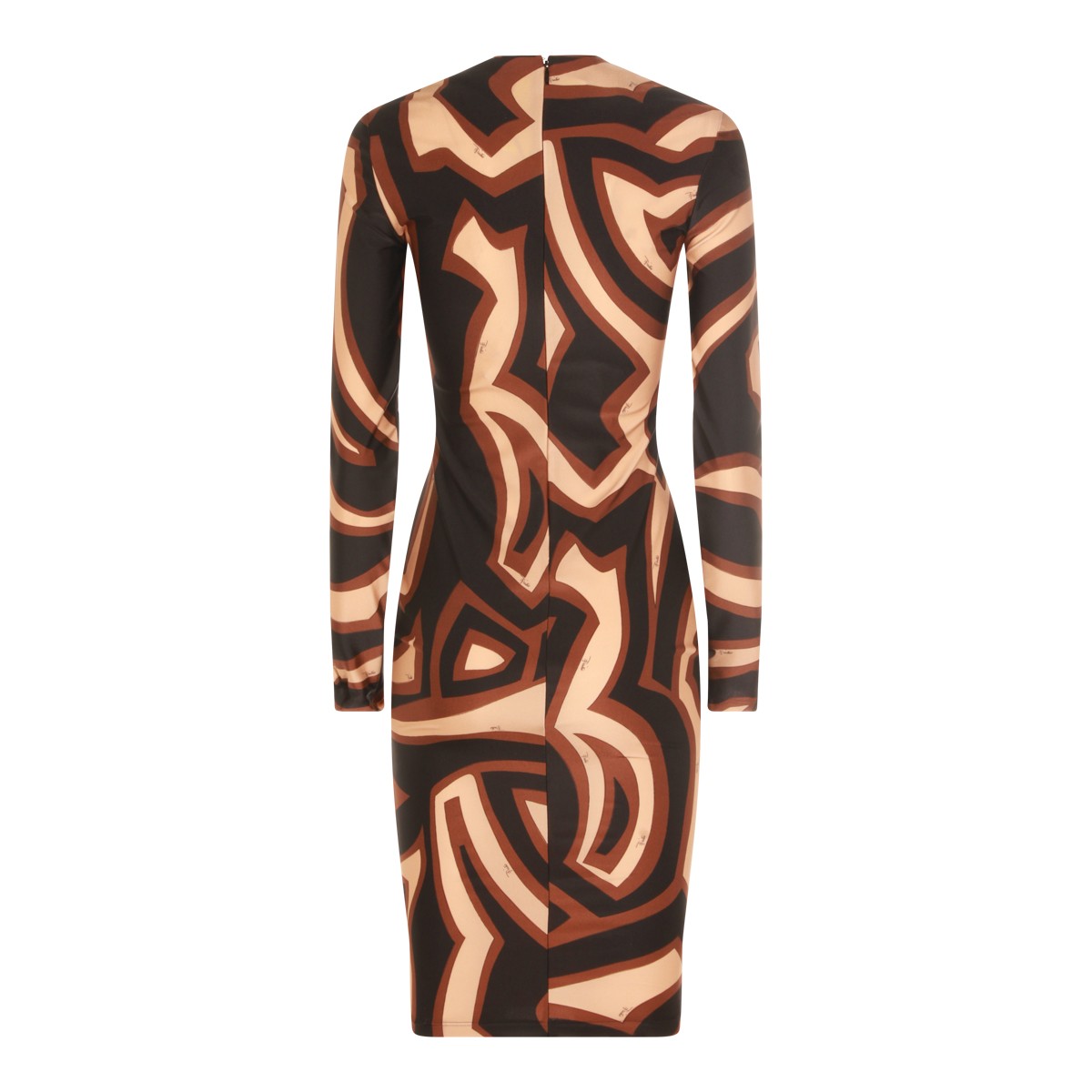 BLACK AND GOLD VISCOSE DRESS