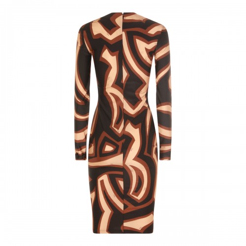BLACK AND GOLD VISCOSE DRESS