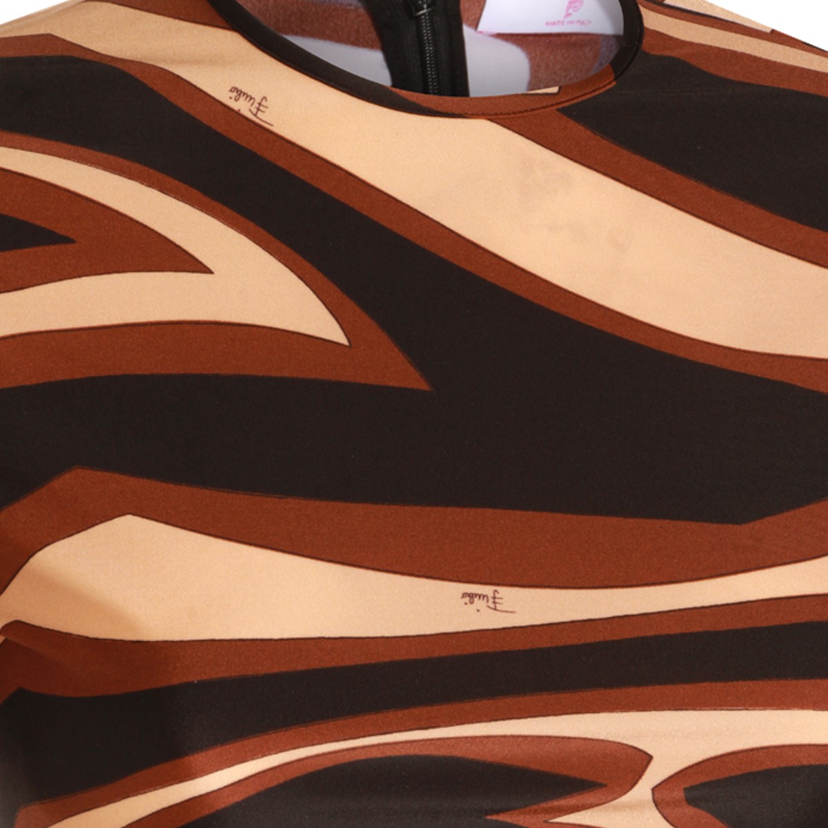 BLACK AND GOLD VISCOSE DRESS