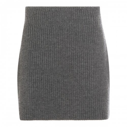 GREY WOOL SKIRT