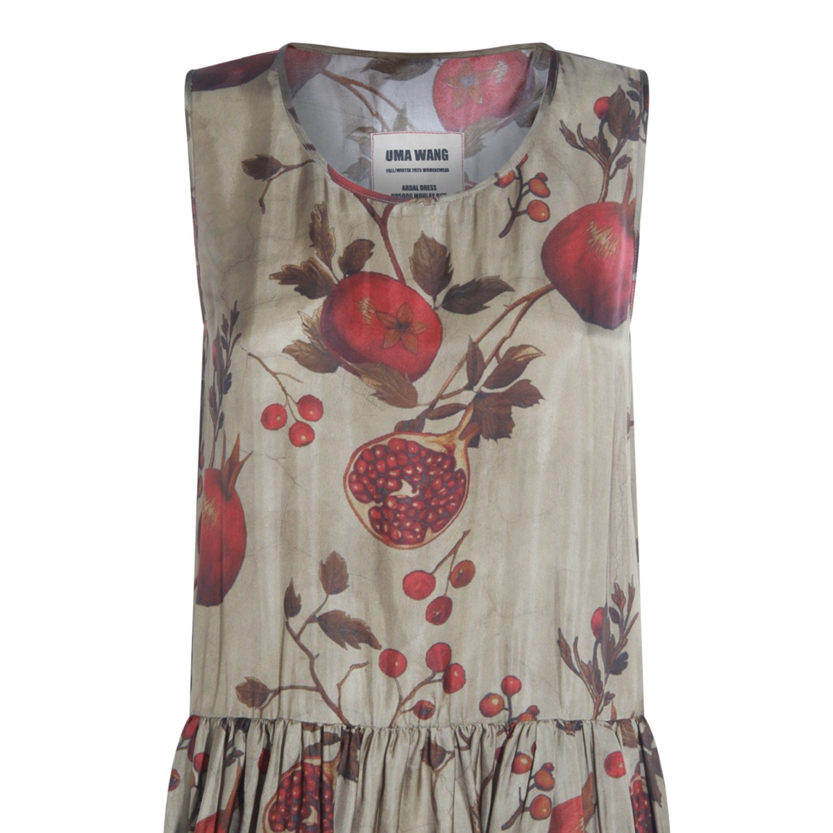 RED AND GREEN VISCOSE ARDAL DRESS