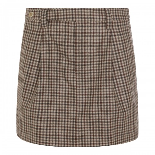 BROWN WOOL SKIRT