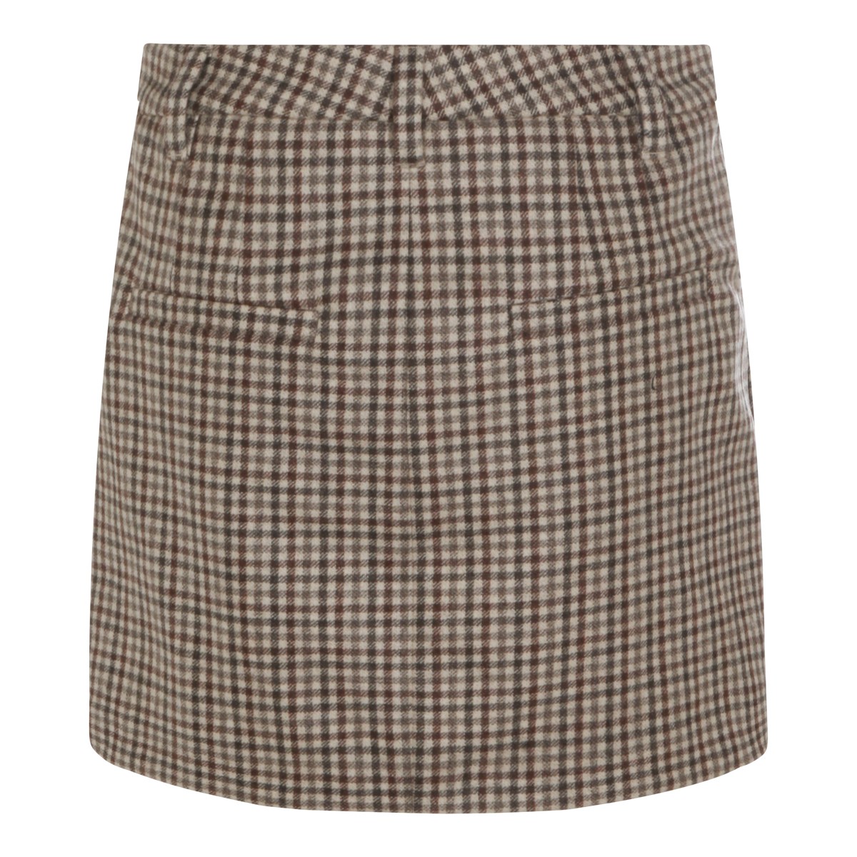 BROWN WOOL SKIRT BROWN WOOL SKIRT