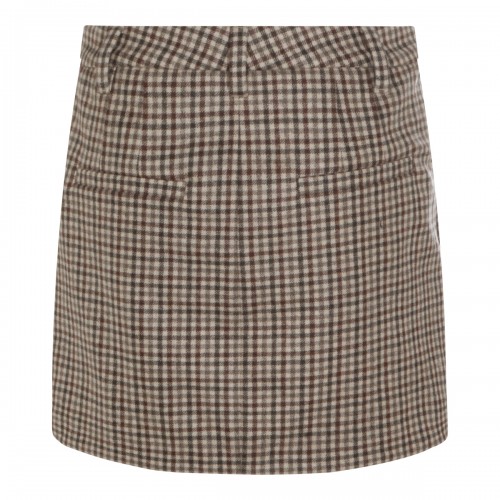BROWN WOOL SKIRT