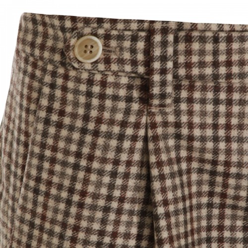 BROWN WOOL SKIRT