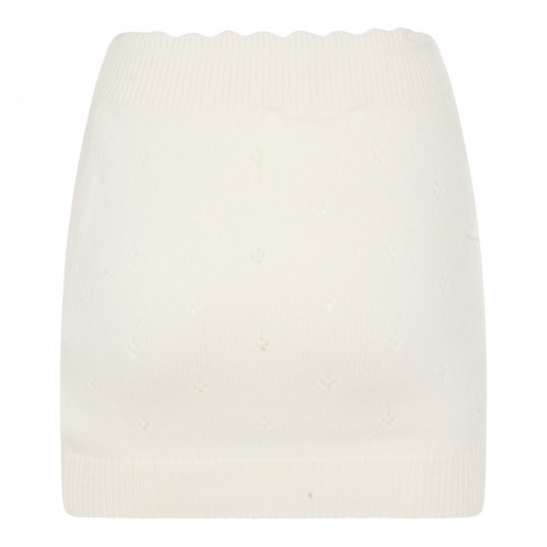 WHITE WOOL SKIRT 2