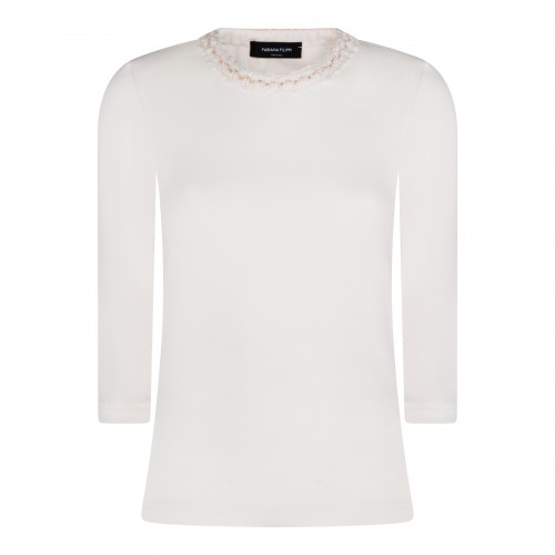 WHITE COTTON T-SHIRT