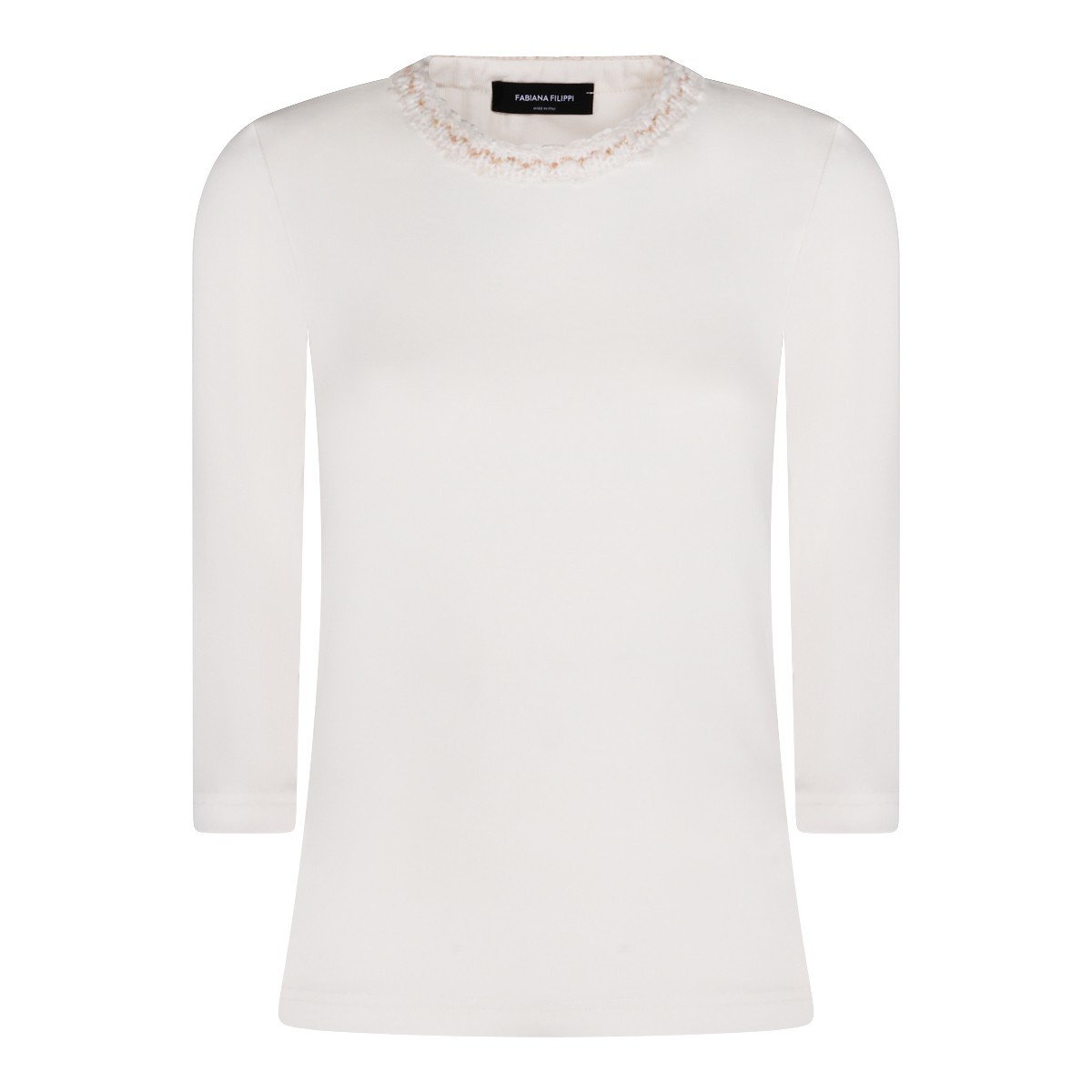 WHITE COTTON T-SHIRT