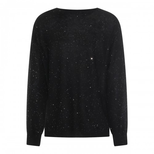 BLACK WOOL KNITWEAR