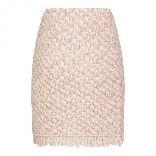BEIGE WOOL SKIRT