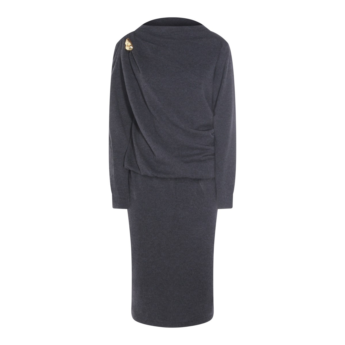 BLUE WOOL DRESS BLUE WOOL DRESS
